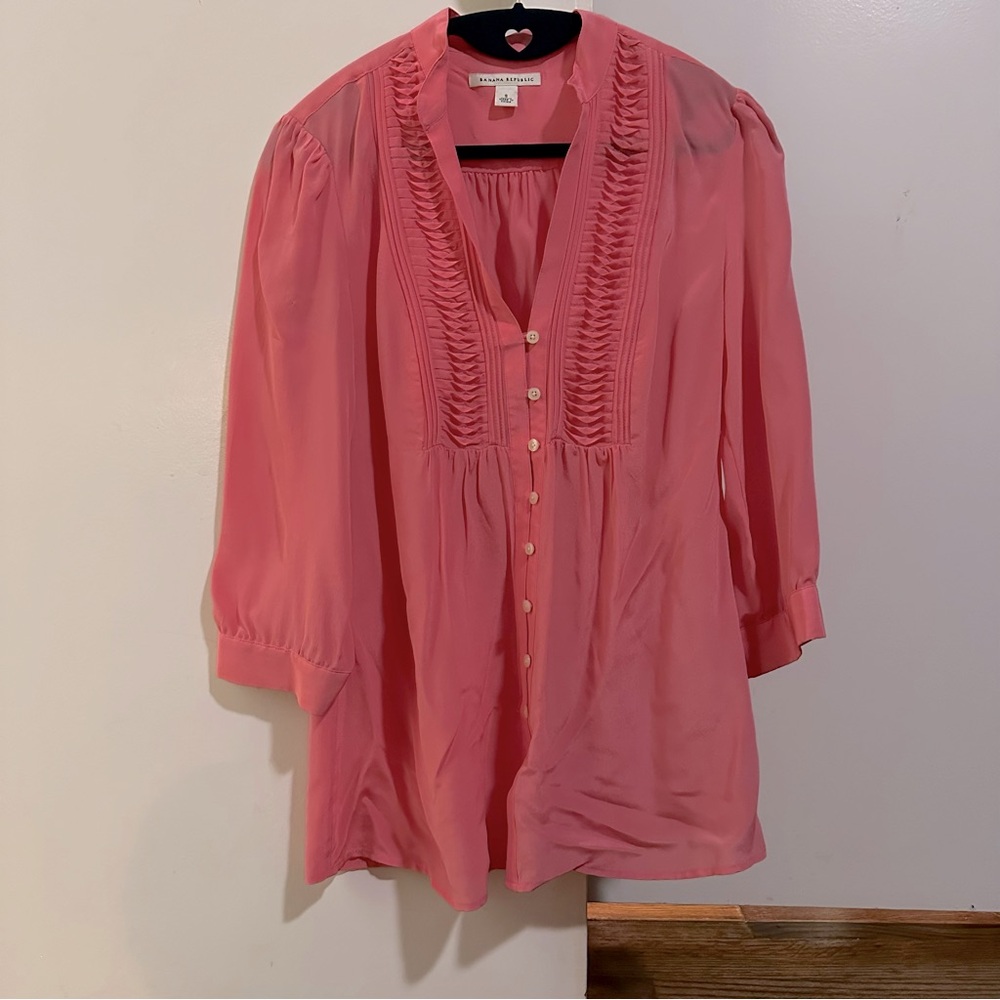 Bubblegum Pink Banana Republic Blouse